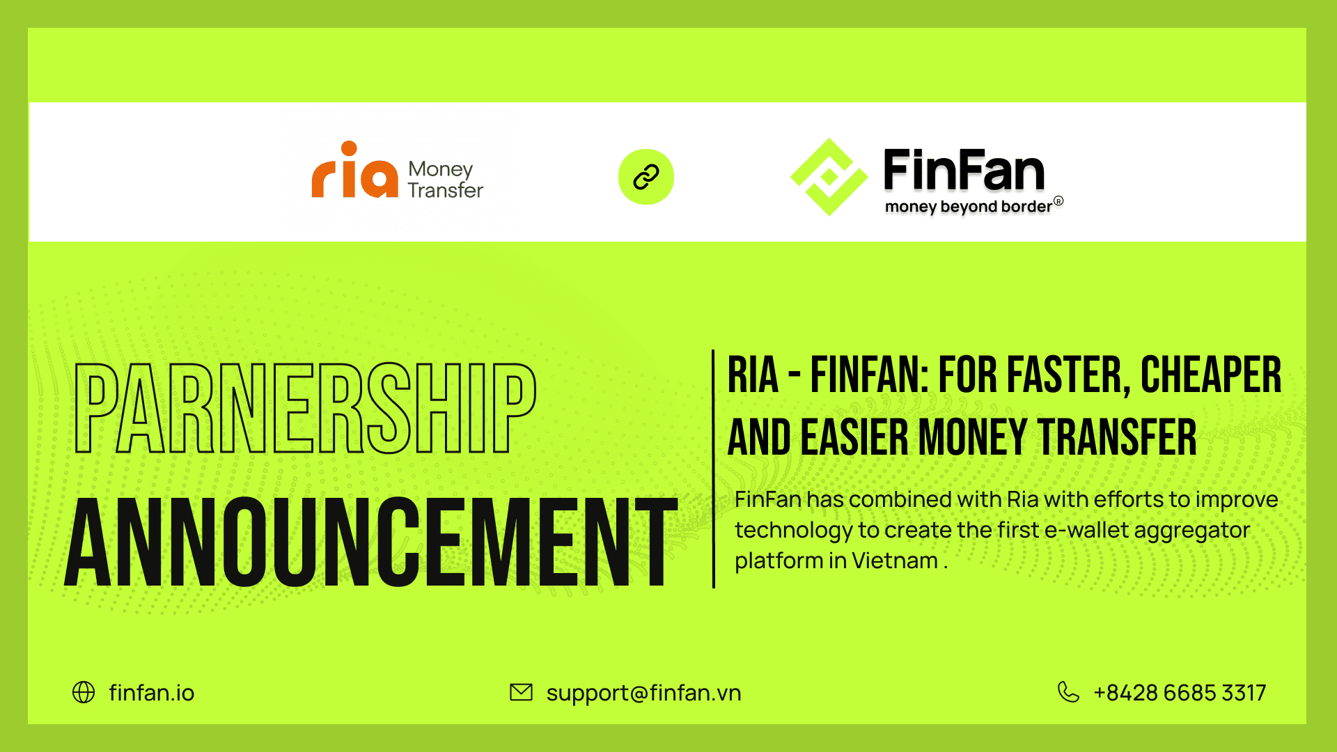 Ria - FinFan: For Faster, Cheaper and Easier Money Transfer